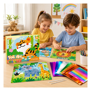Cadeau de Noël : Atelier d'encollage de photos en feuille pour enfants, offrant une activité créative sans désordre, un jeu autonome et un divertissement en classe, avec bâtonnets décoratifs - Product Image 3