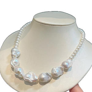 Collier en perles d'eau douce naturelles pour Xiaomi, forme de riz, chaîne de clavicule exquise, simple et élégante, produit en gros - Product Image 5