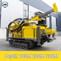 Foreuse de puits d'eau sur chenilles diesel HQZ-180, machine de forage de tunnels à découpe de carottage de 180 m, moteur à faible entretien, CE ISO