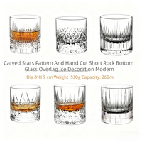 Usine Sculpté À La Main Étoile Motif Tasses En Verre Sculpté Astral Verre K9 Verres En Cristal Whisky Verre Lumière De Luxe Astérisme Tasse Liqueur
