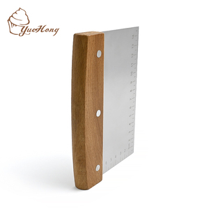 Đầu Bếp Nướng Nhà Bếp Thép Không Gỉ Thực Phẩm Bánh Cắt Bột Dao Gỗ Xử Lý Bánh Mì Pastry Bánh Pizza <span class=keywords><strong>Scraper</strong></span> Với Đo Quy Mô - Product Image 4