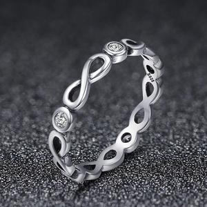 BAGREER SCR181CZ Della Pietra Preziosa Simbolo di <span class=keywords><strong>Infinito</strong></span> 925 Sterling Silver Anelli di Barretta per Le Donne Gioielli <span class=keywords><strong>In</strong></span> <span class=keywords><strong>Argento</strong></span> di Modo di Cristallo Su Ordinazione - Product Image 5