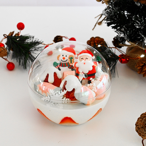 Emballage en plastique décoration <span class=keywords><strong>boule</strong></span> de chocolat bonbons de qualité alimentaire dessert décorer boîtes de faveur de mariage rond mousse dessert conteneur - Product Image 3