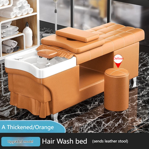 Hot Sale Custom Zwart Groen Grijs Thais Stijl Lederen Wasstoel Tafel Shampoo <span class=keywords><strong>Bed</strong></span> Voor Schoonheidssalon - Product Image 4
