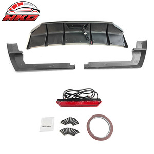 Lèvre de pare-chocs arrière pour Hyundai Elantra 2021 2022 2023 Style IKON Noir brillant Diffuseur - Accessoires automobiles PP - Product Image 6