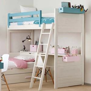 NOVA – ensemble de meubles de chambre à coucher moderne pour enfants, lit <span class=keywords><strong>gigogne</strong></span> en <span class=keywords><strong>bois</strong></span>, sécurité pour enfants, lit haut et bas avec <span class=keywords><strong>Table</strong></span> d'étude - Product Image 1