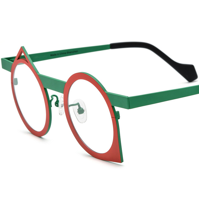 MK185801 Pure Titanium Glasses Geometric Special Eyeglasses Frames for All Face High Quality Luxury Optical Eyewear Spectacles