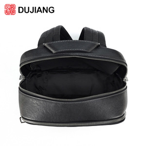 Dujiang Genuine Leather <b>Backpack</b> <b>20L</b> Black Business Travel Men's <b>Backpack</b> - Product Image 4