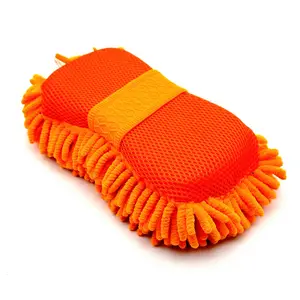 cleaning supplier Wholesale Car Cleaning Sponge Chenille Washing Strong Water Absorption Lint Free Microfiber Wash Sponge