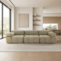 Canapé modulaire sectionnel moderne en tissu chenille compressé sous vide, forme carrée, confortable et durable pour salon
