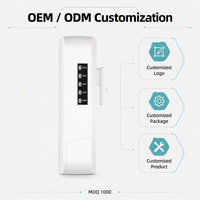 Pont sans fil haute performance pour extérieur, 300 Mbps, 2,4 GHz, 802.11n, antenne 8 dBi, IP65, 24 V PoE, 500 m, pour ascenseur, CCTV, réseau