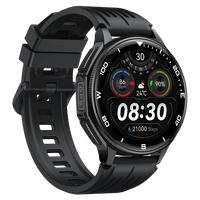 Montre connectée robuste en silicone pour l'extérieur avec boussole, altimètre, baromètre, lampe torche, navigation hors ligne, assistant vocal ChatGPT et écran AMOLED