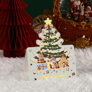 Cartes de Noël personnalisées de marque privée fabriquées en Chine avec option en carton, enveloppe personnalisée et impression sur papier recyclable - Product Image 1