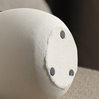 Figurine d'œuf portant des lunettes, sculpture en ciment blanc et fer, style nordique minimaliste, pour décoration intérieure de salon, unique