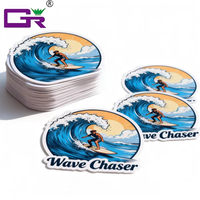 Pegatinas Personalizadas Resistentes al Agua, Duraderas, Resistentes a los Rayos UV, de PVC, Resistentes a la Intemperie, Impresión de Pegatinas Troqueladas para Skateboard y Pesca