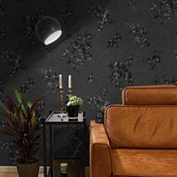 Wallpaper PVC 3D Motif Damask Beralur, Perekat Sendiri, Kedap Suara untuk Kamar Tidur dan Dekorasi Dinding Latar TV Hotel