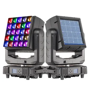Doppio pannello pixel control DMX512 DJ disco Stage 25 40W RGBW 4 in1 LED Matrix Beam Moving Head DJ Lights illuminazione Laser per feste