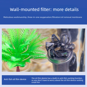 Filtro de Cascada para Acuario: Filtra, Oxigena y Elimina la Película de Grasa. 3.5W350L/<span class=keywords><strong>H</strong></span> con Cartucho de Carbón. Elige un enchufe europeo o un alimentador USB-<span class=keywords><strong>C</strong></span>. - Product Image 5