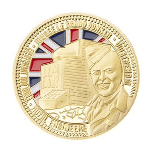 Royaume-Uni Royal Engineers Normandy Landing Sword Beach Souvenir Coin Pièce commémorative plaquée or - Product Image 4