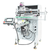 Impresora de pantalla de cilindro de posicionamiento automático de gran oferta para máquina de serigrafía semiautomática de botella con pantalla táctil