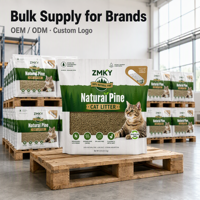 Litière pour chat en bois de pin naturel ZMKY, haute absorption, agglomération rapide, jetable, biodégradable, faible teneur en poussière, écologique, antibactérienne, 5 kg