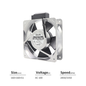 Ventilador Axial de Refrigeración SANYO DENKI San Ace 109-601 160*160*51mm 100V 50Hz 37.5W 0.43A 254.4CFM 2850rpm para Servidores y Equipos de Telecomunicaciones - Product Image 2
