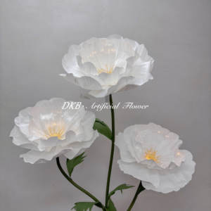 Flor <span class=keywords><strong>de</strong></span> Papel <span class=keywords><strong>de</strong></span> Amapola Blanca Súper Grande y Decoración <span class=keywords><strong>de</strong></span> Plantas con <span class=keywords><strong>Pistilo</strong></span> Brillante LED para Decoración <span class=keywords><strong>de</strong></span> Fiestas y Festivales - Product Image 3