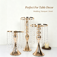 Vase décoratif doré en fer électroplaqué de style américain pour centre de table de mariage extérieur avec fleurs artificielles