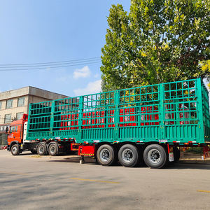 Remorque à bétail très demandée, remorque pour animaux à 3 essieux, semi-remorque de transport de canne à sucre avec clôture à piquets, à vendre - Product Image 4