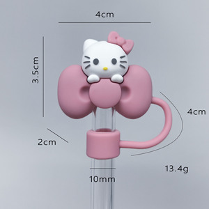Capuchon de paille en silicone pour tasse à glace de 8 à 10mm avec cache-poussière pour accessoires de tasse de paille de voiture - Product Image 6