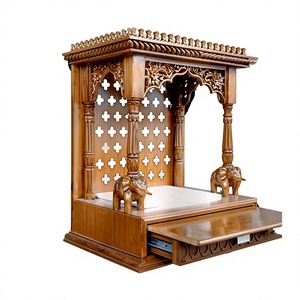 Mandir/Puja Ghar de Madera de Teca, Artesanía, Decoración para el Hogar, Moderno, Tamaño Personalizado, Color Personalizado, Marca DSTEXPORTS, Punjab - Product Image 4