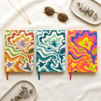 Carnet de planification mensuelle personnalisé avec reliure spirale et couverture en papier imprimé
