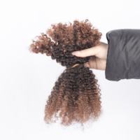 Vente en gros Cheveux brésiliens de haute qualité Afro Kinky en vrac Cheveux vierges indiens au crochet pour femmes Mèches de cheveux humains à double tirage