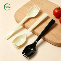 Sterke, wegwerp plastic vorken voor fruit, salade, taart, dessert, feestjes, bruiloften, hoge kwaliteit, duurzaam, gekleurd.
