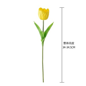 Tulipán Artificial Moon Dew, Rama Individual, Blanco, Rosa, Amarillo, Decoración para el Hogar, Boda, Estilo INS - Product Image 4