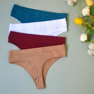 Tanga Sexy de Algodón para Mujer, Bragas de Hilo, Cómodas y Transpirables para Uso Diario, Lencería de Punto, Colores Sólidos, Tallas M-XL - Product Image 3