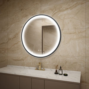 Espejo enmarcado para baño Espejo antivaho con iluminación Espejos de baño iluminados redondos - Product Image 3
