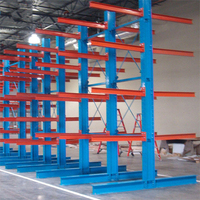 Étagère Cantilever Robuste en Acier Personnalisable pour Stockage en Entrepôt, Rangement de Barres d'Armature, Rayonnage Cantilever