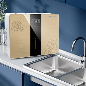 Máquina de filtro de agua alcalina TDS Gold eléctrica portátil, sistema de ósmosis inversa (RO) para el hogar, agua potable dorada para el hogar