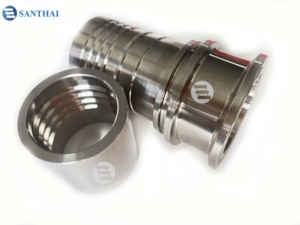 एसए खाद्य/सेनेटरी ग्रेड स्टेनलेस स्टील Crimping त्रि-दबाना नली Couping पाइप फिटिंग सामी के साथ गर्दन कांटेदार नली पूंछ सामी - Product Image 2