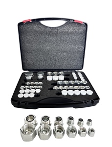 64 pièces. Kit de bouchons noirs ORFS Kit d'adaptateurs pour joints Kits de raccords hydrauliques Acier au carbone galvanisé plus facile à transporter - Product Image 5