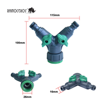 Extérieur 2 Voies Solide Séparateur De Tuyau D'arrosage, Y Vanne Tuyau de Jardin Connecteur Robinet Déviateur Robinet de Tuyau