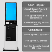 Kiosque en libre-service à écran tactile pour la restauration rapide, paiement tout-en-un, commande automatique, paiement par carte de débit et de crédit avec POS