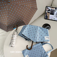 Parasol manuel ultra-résistant à trois plis, protection solaire, résistant aux UV, style rétro, pour femmes