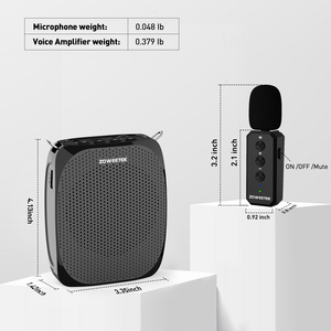 Amplificador de Voz Inalámbrico Mini <span class=keywords><strong>ZOWEETEK</strong></span> OEM/ODM, Micrófono Lavalier de 10W, Respuesta de Frecuencia de 90Hz-18KHz, 6-10 Horas de Reproducción, para Profesores - Product Image 6