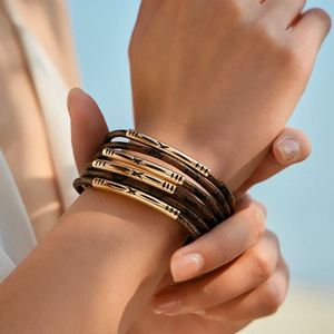 Boho Multilayer PU Leather Bracelets <b>for</b> Women - Rhinestone Woven 8-Shaped Cuff Bangle Ethnic Fashion Jewelry <b>Gift</b> - Product Image 3