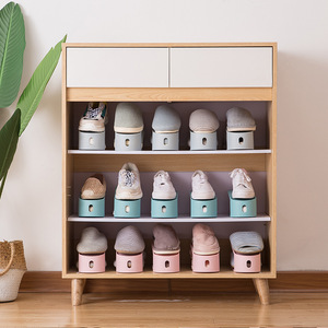 Simple Shoe Rack With Storage <b>Shelf</b> Space Saving Design For Home Use <b>White</b> Gray Pink Blue Color Options - Product Image 4