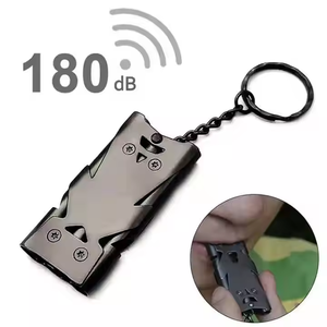 Sifflet d'entraînement portable en acier inoxydable <span class=keywords><strong>180</strong></span> décibels 3 tubes Outil de survie en plein air EDC - Product Image 3