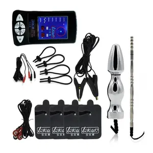 Electro Shock Anal Plug Pénis Plug Cock Rings Jouets à thème médical Coussin de massage Pinces à mamelon pour hommes Stimuler les jouets sexuels électriques - Product Image 1