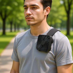 Ventilador Portátil de 20 Pulgadas, 3 Velocidades, Motor Eléctrico, Control con Perilla de Plástico, 12V, Negro - Product Image 2